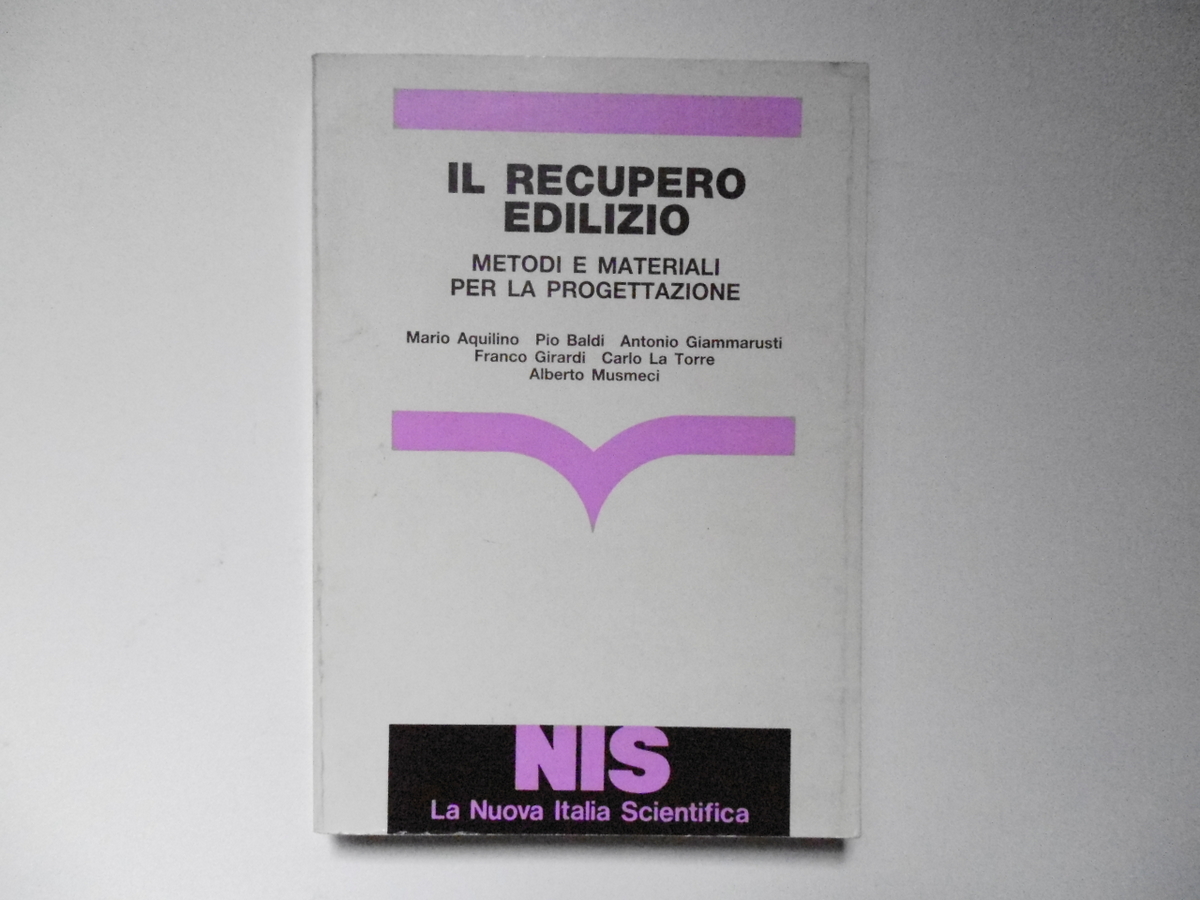 AA VV Il Recupero Edilizio La Nuova Italia Scientifica 1984