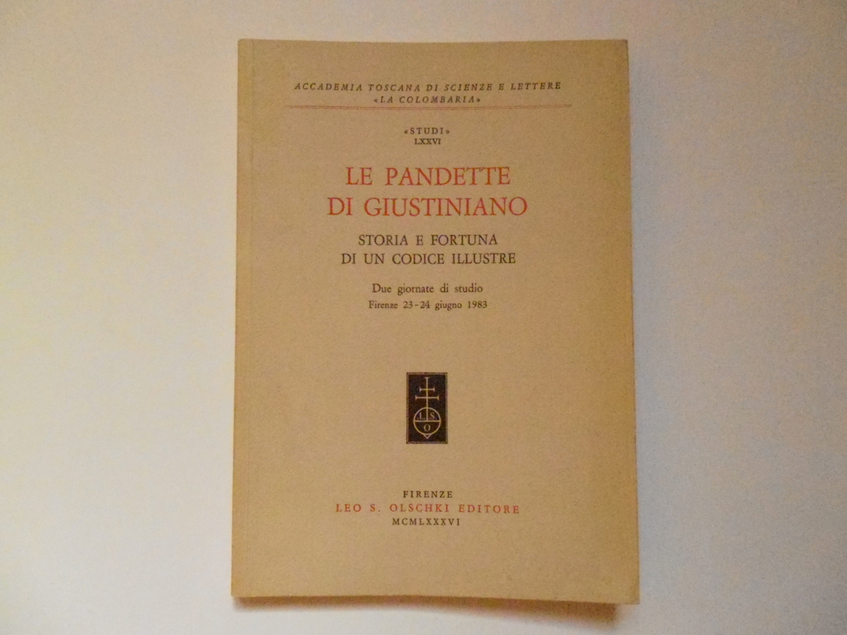 AA VV Le Pandette di Giustiniano Leo S. Olschki Editore …