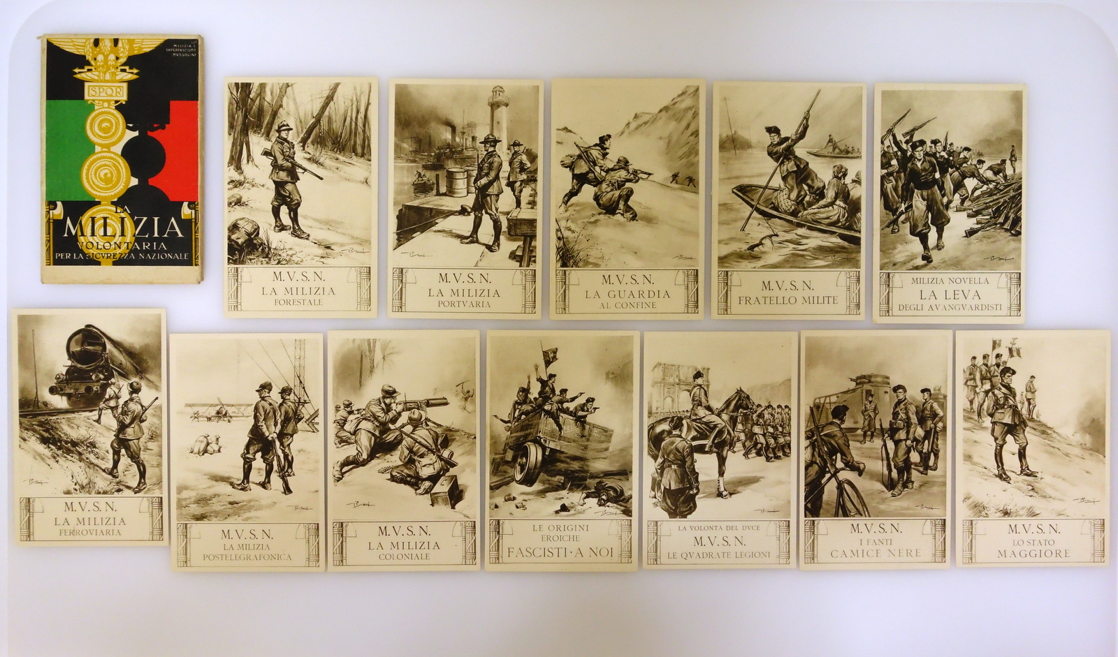 Album 12 Cartoline Milizia Volontaria Sicurezza Nazionale Completo Raro