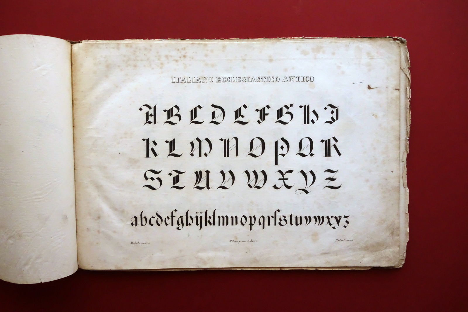 Album di Calligrafia 7 Tavole Italiano Ecclesiastico Antico Gotico Met‡ …