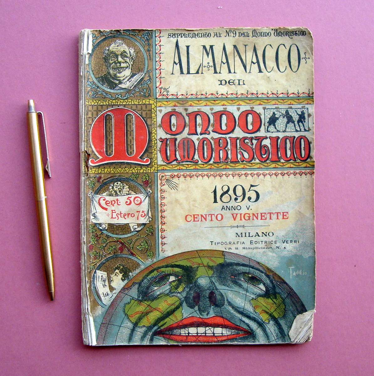 Almanacco del Mondo Umoristico 1895 Anno V cento vignette Ed …