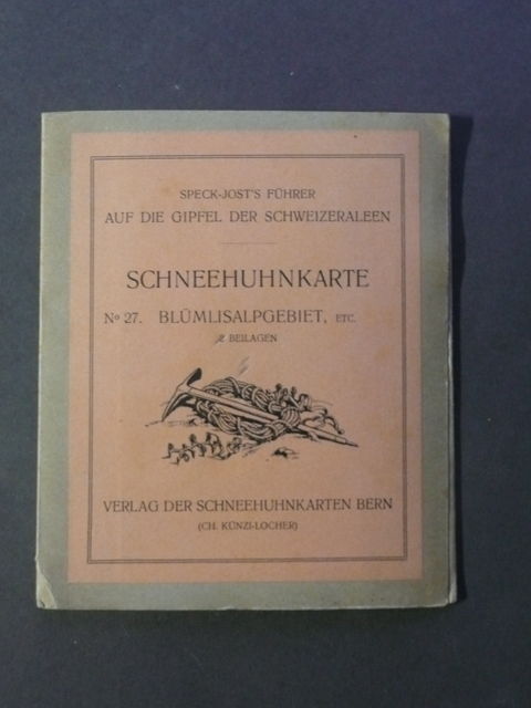 Alpi Alpinismo Speck Jost's Fuhrer Schneehuhnkarte Blumlisalpgebiet Bern