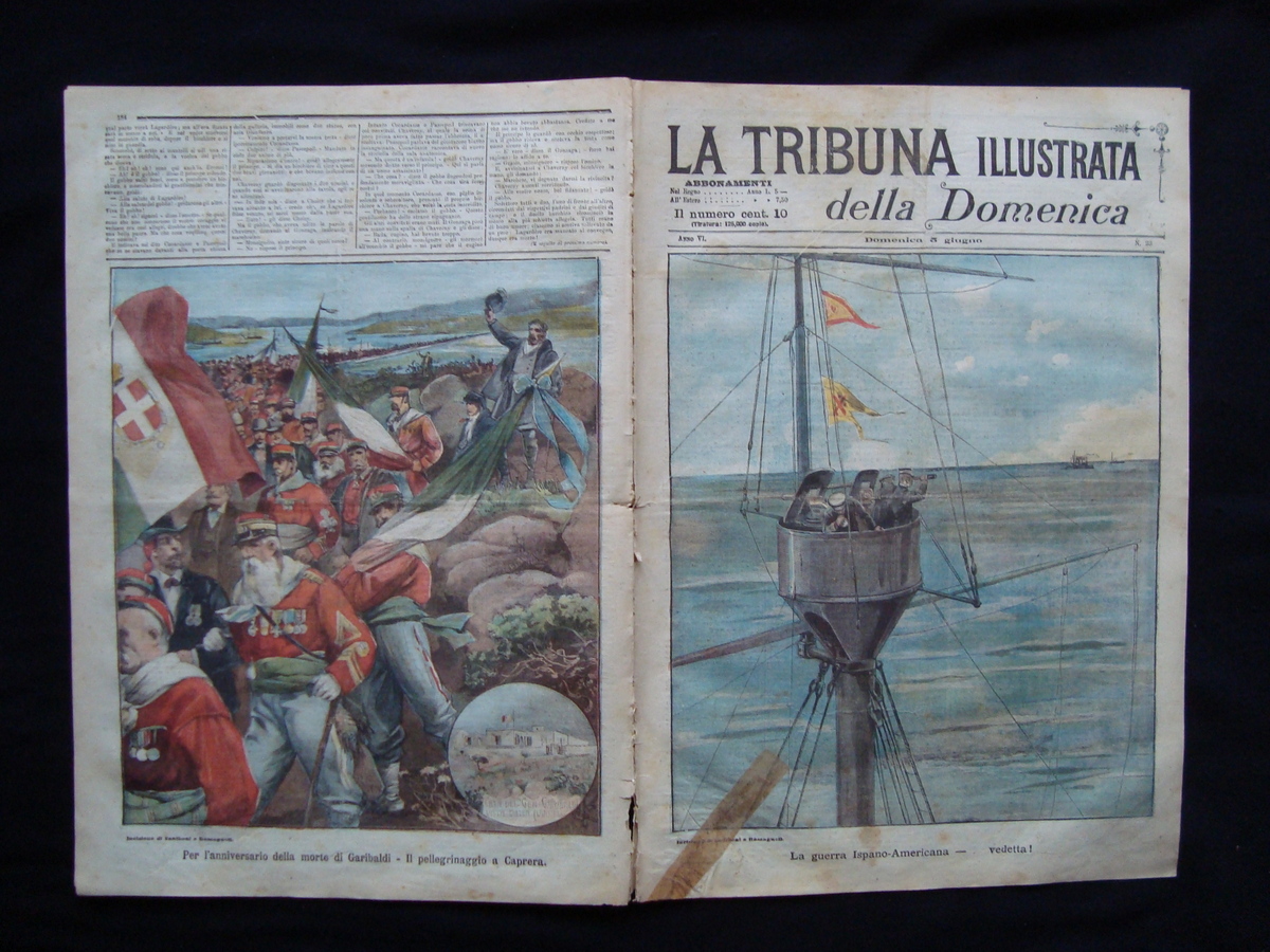 Anniversario morte di Garibaldi pellegrinaggio a Caprera TRIBUNA ILLUSTRATA 1898