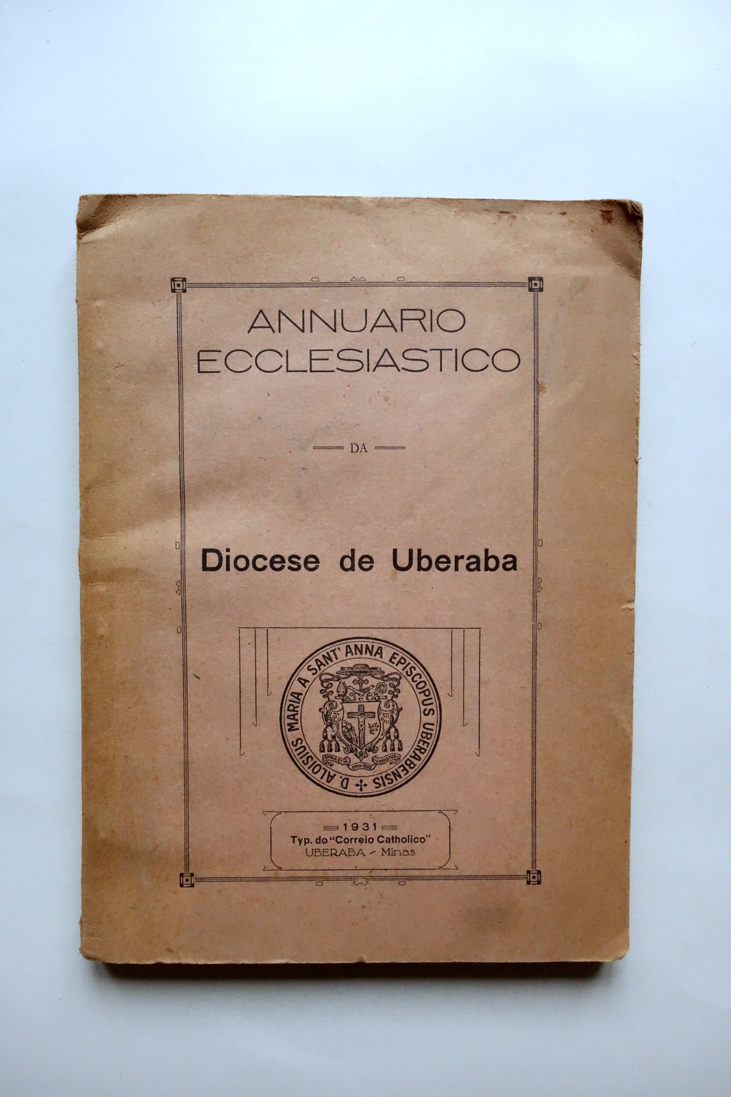 Annuario Ecclesiastico Diocese de Uberaba Minas Gerais Brasile 1931