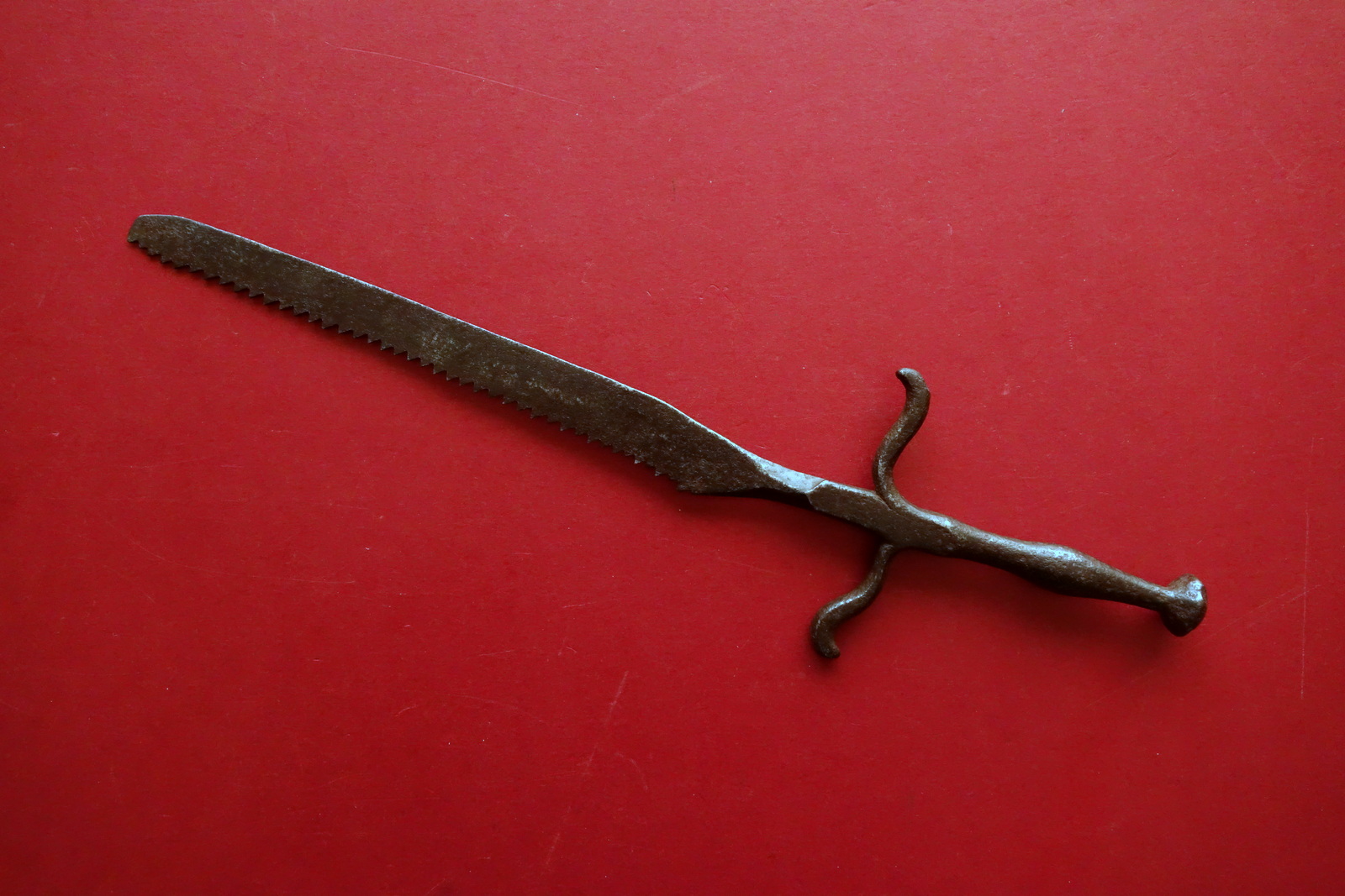 Antico Seghetto in Ferro Battuto Originale '600 XVII Secolo Chirurgico(?)