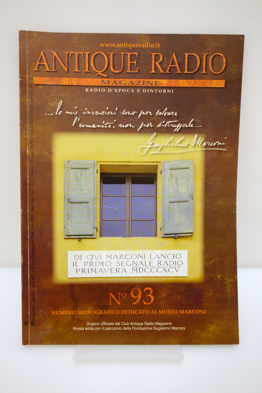 ANTIQUE RADIO MAGAZINE RADIO D'EPOCA N. 39 MUSEO MARCONI MOSE' …