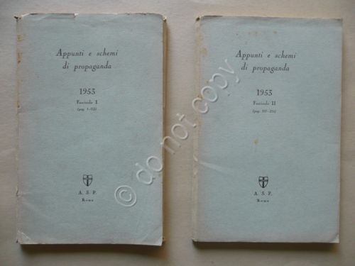 Appunti e Schemi di Propaganda Democrazia Cristiana Roma ASP 1953 …