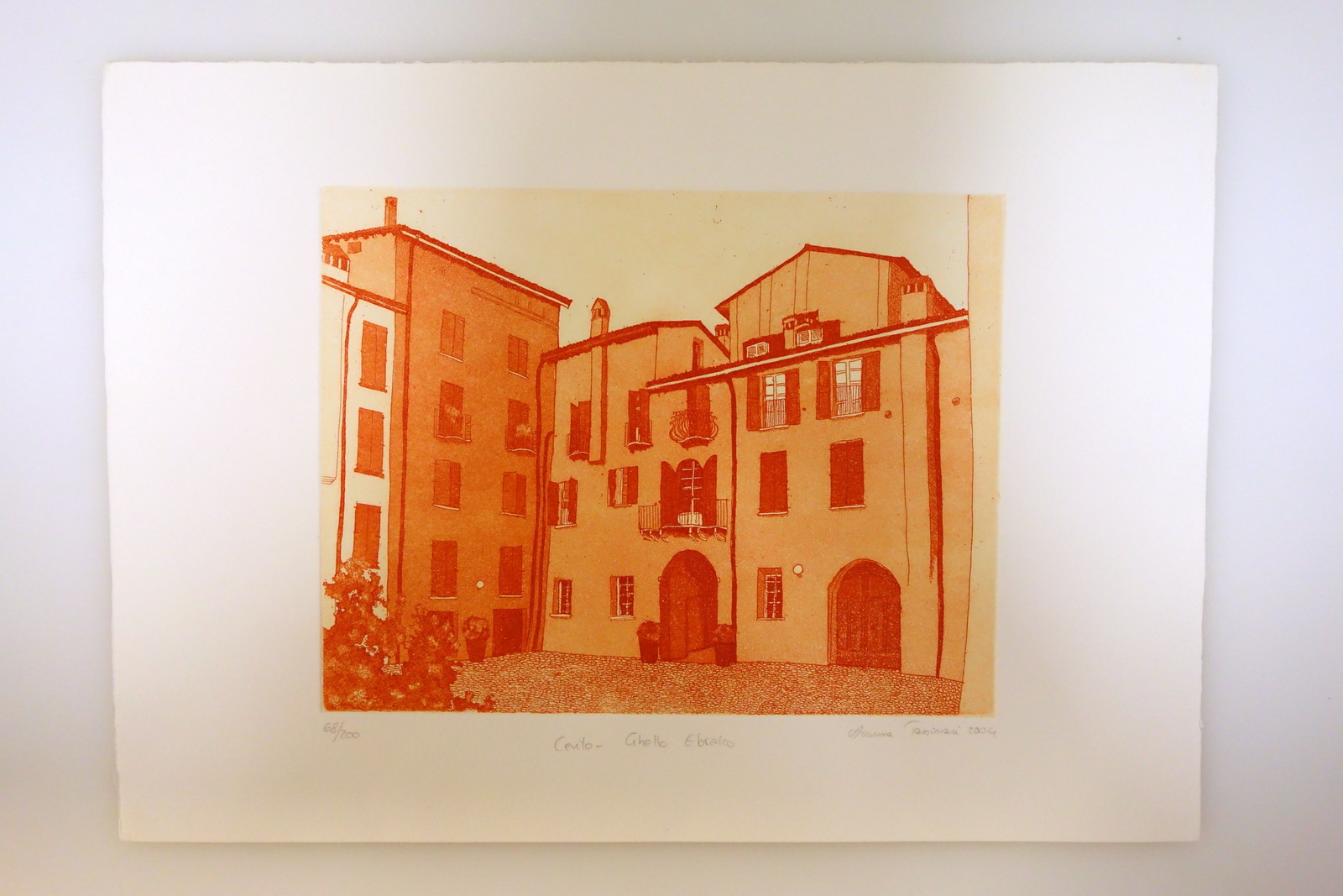 Arianna Tassinari Acquaforte Cento Ghetto Ebraico 2004 Numerata