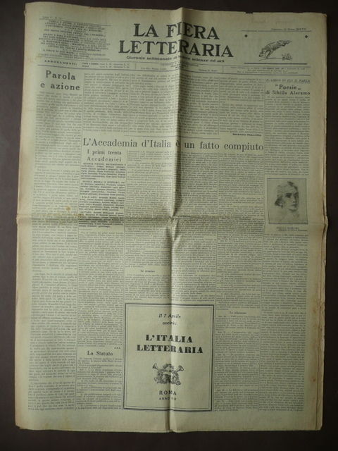 Arte Avanguardia '900 Pound Ezra Manifesto Imagistes Fiera Letteraria 1929