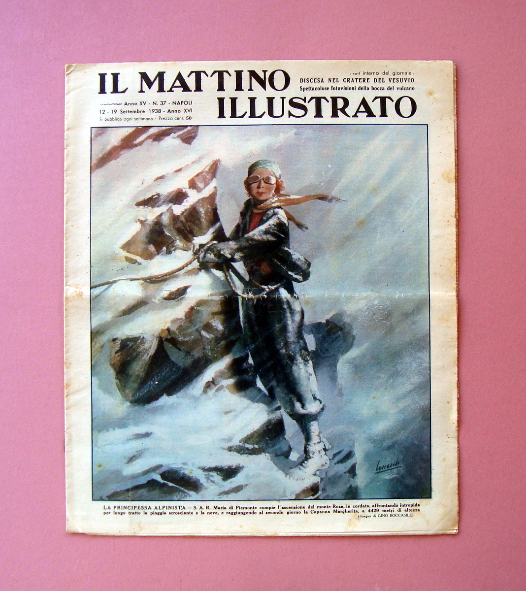 Ascensione Monte Rosa Maria di Piemonte Il Mattino Illustrato 1938 …