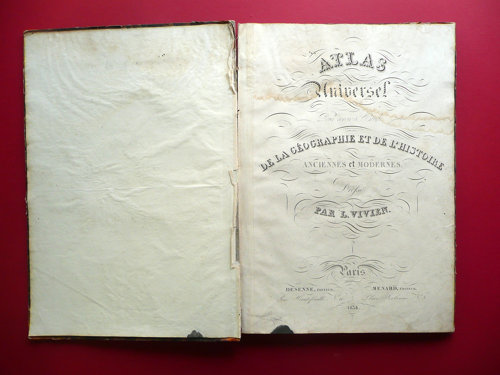 Atlas Universel Pour la Geographie et l'Histoire Vivien Paris 1834 …