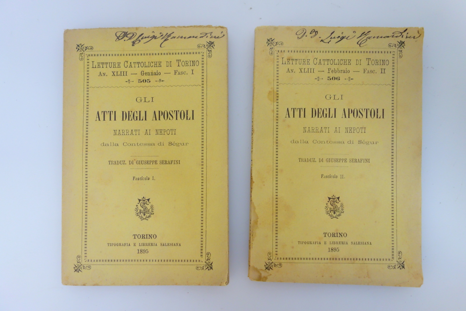 ATTI DEGLI APOSTOLI NARRATI AI NEPOTI CONTESSA SEGUR TIP. SALESIANA …