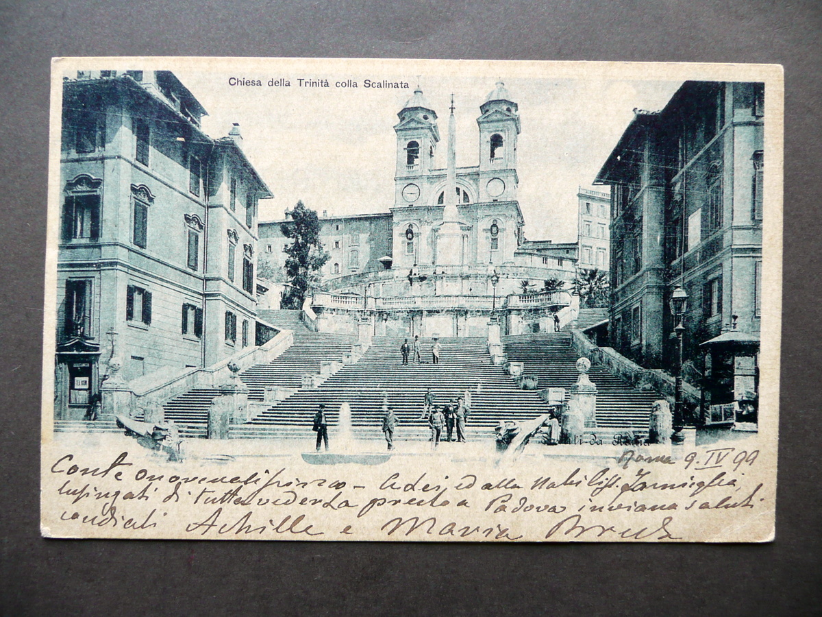 Autografo Achille Breda Cartolina Postale Roma 1899 Dermatologo Docente Padova