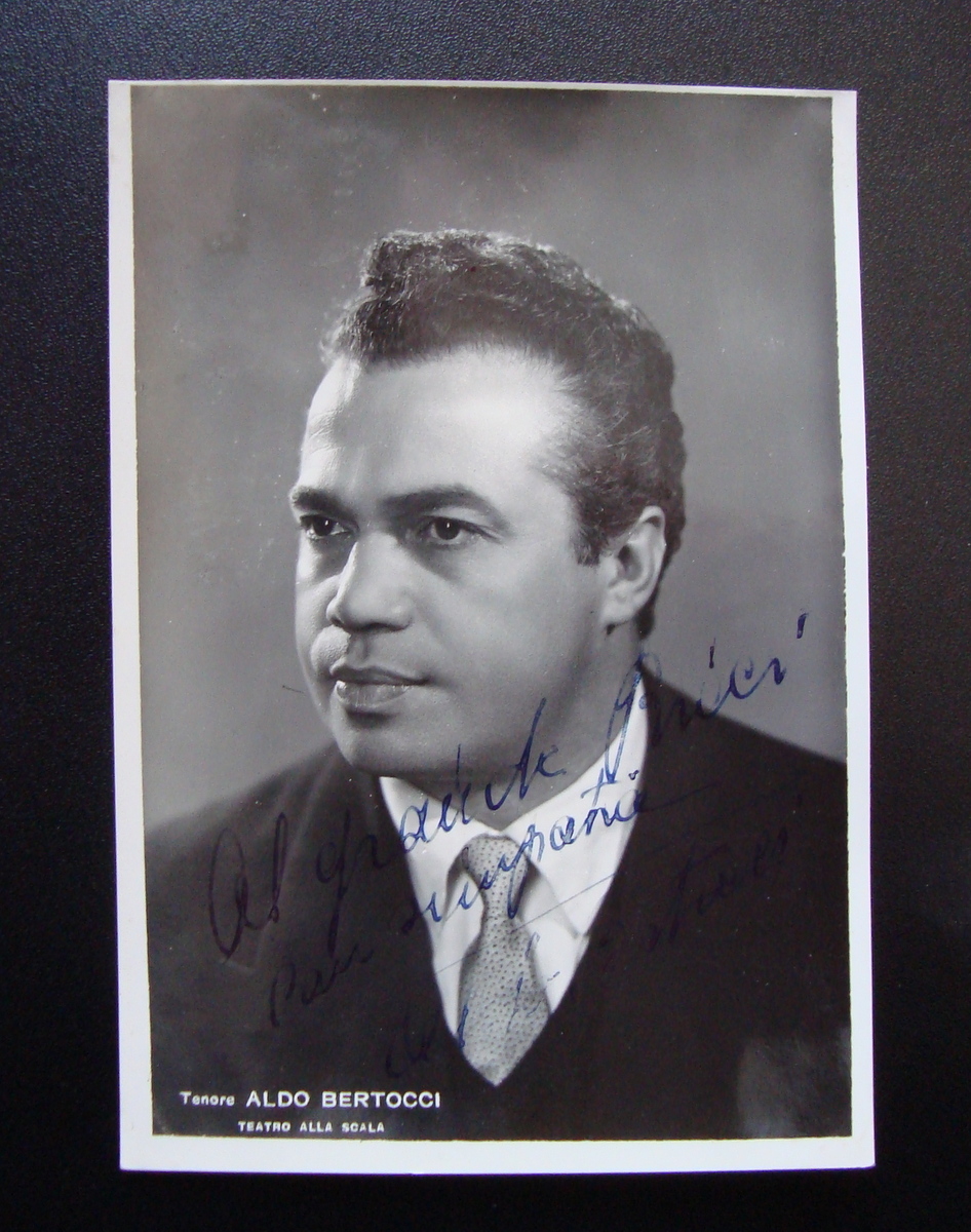 Autografo Aldo Bertocci Tenore Foto Guzzoni Teatro alla Scala Milano …