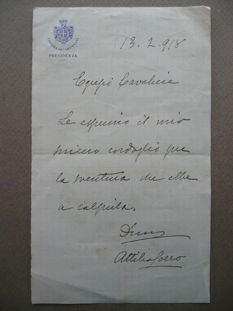 Autografo Attilio Loero Deputato Alpini Pieve Di Cadore Politica Militaria …