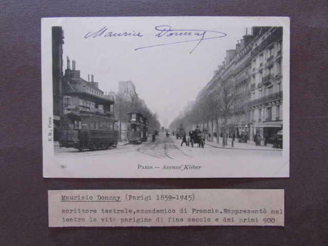 Autografo Cartolina Maurice Donnay Scrittore Accademico Francia 1904 Teatro