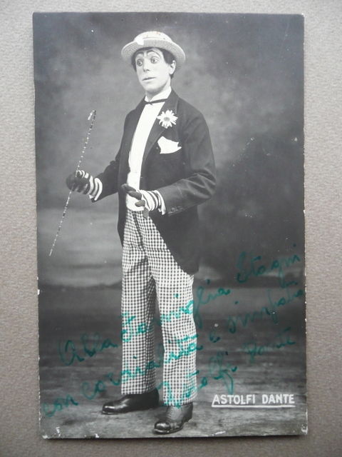 Autografo Dante Astolfi Attore Bologna Novecento 1920 Teatro Foto Cartolina