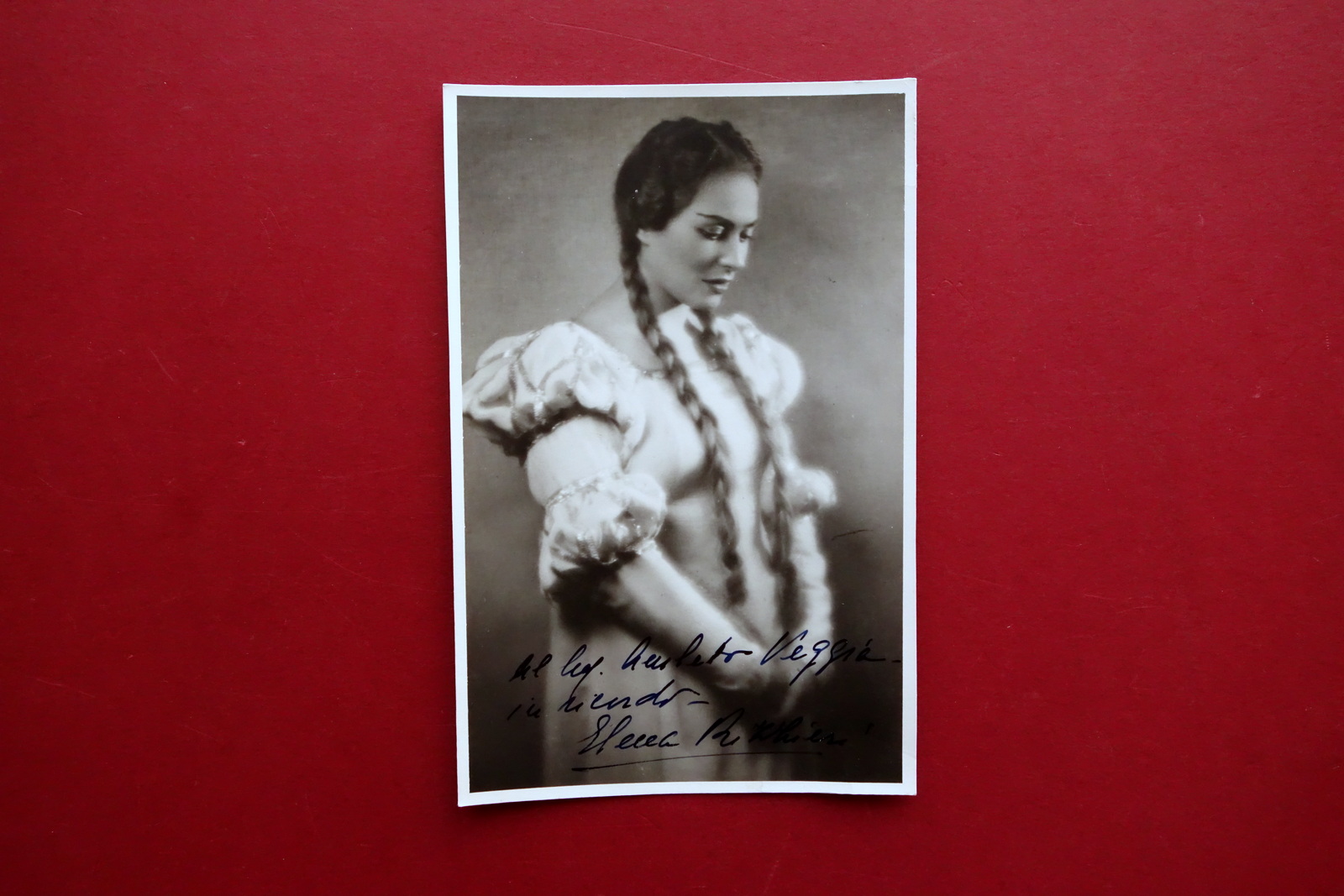 Autografo Elena Rizzieri Soprano Fotografia con Dedica e Firma Lirica …