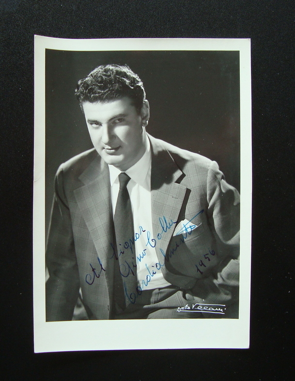 Autografo Ferruccio Mazzoli Basso 1956 Foto Villani Lirica