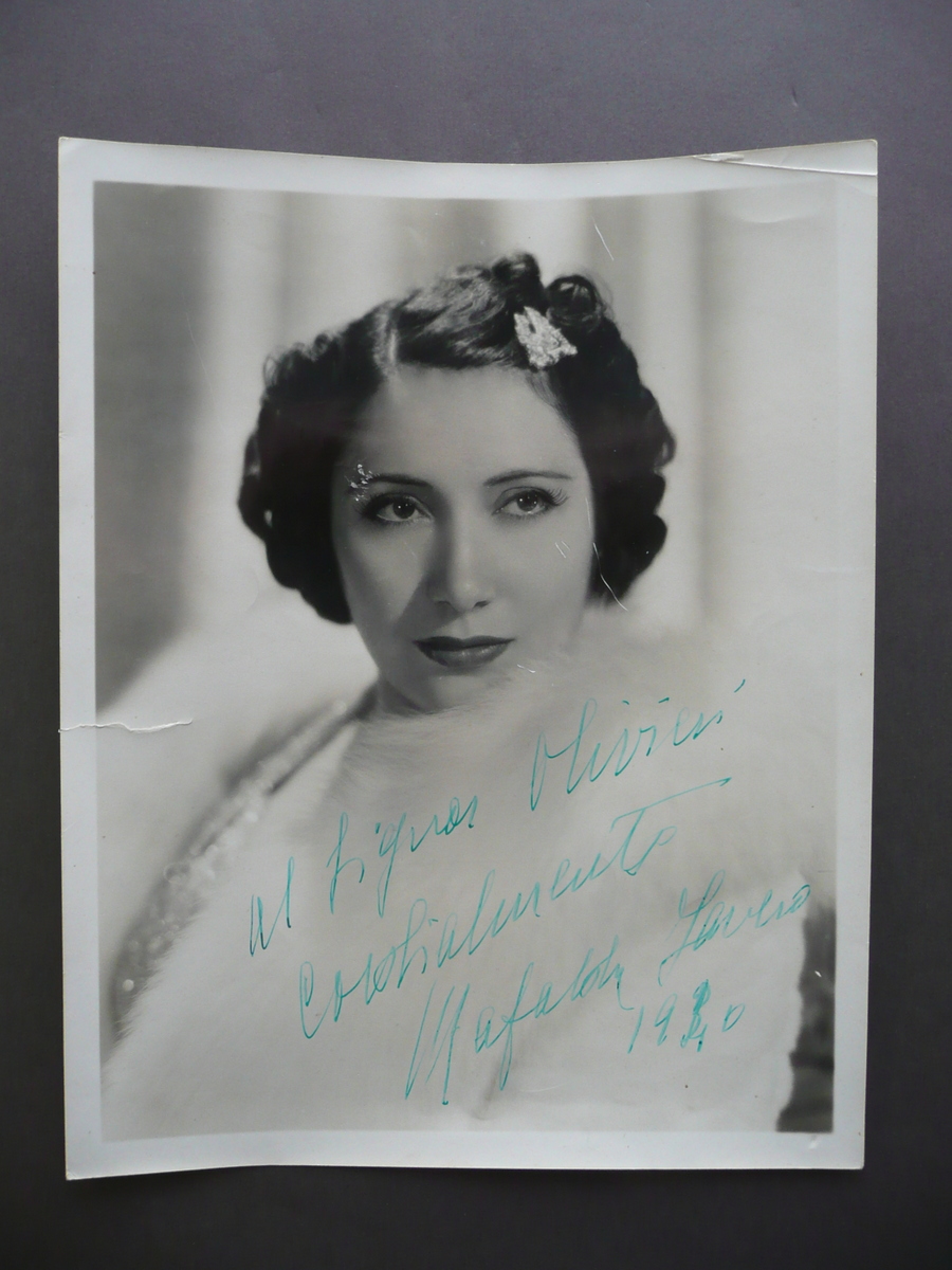 Autografo Mafalda Favero Grande Fotografia 1940 Lirica Musica Portomaggiore