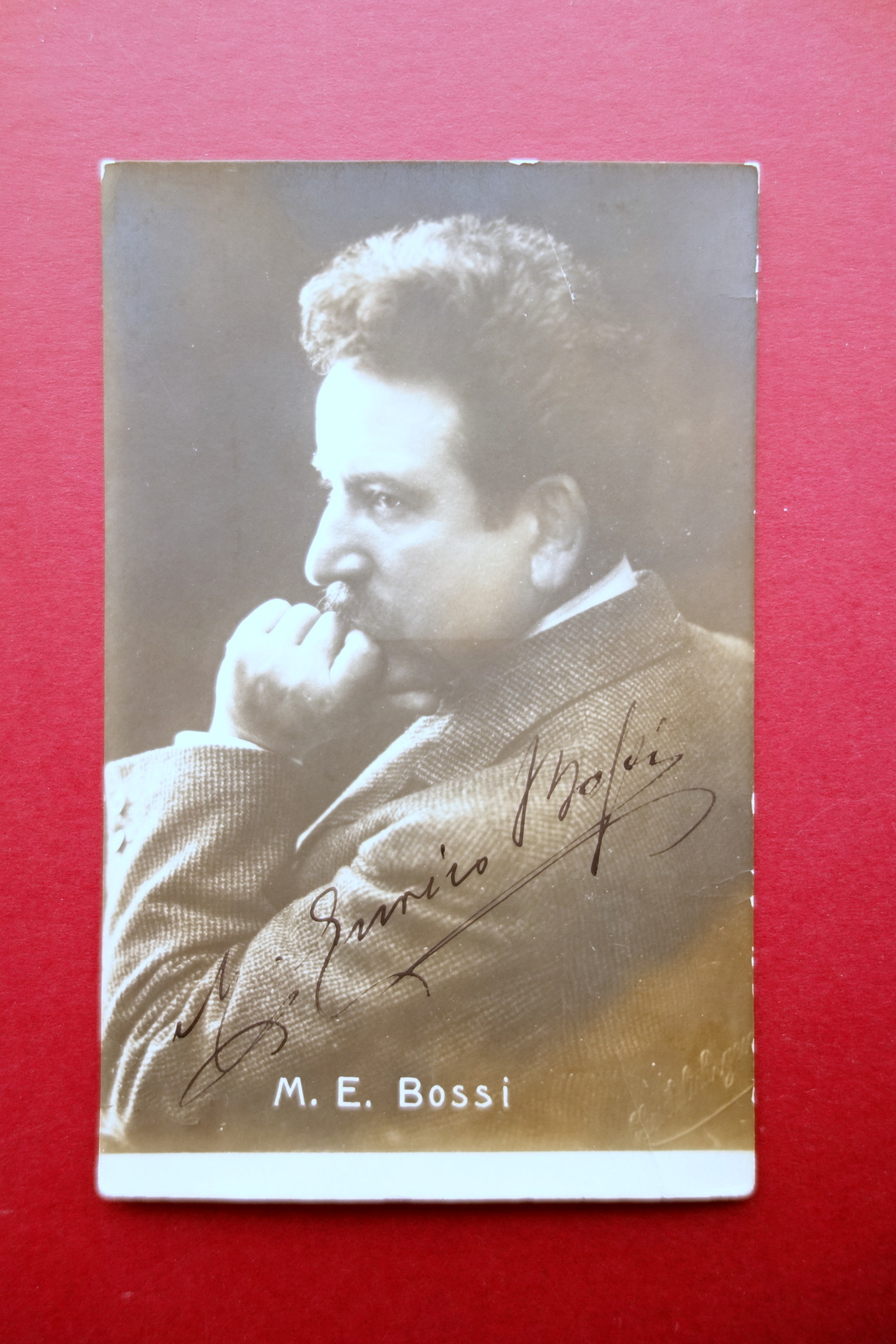 Autografo Marco Enrico Bossi Fotocartolina Firma Compositore Organista Musica