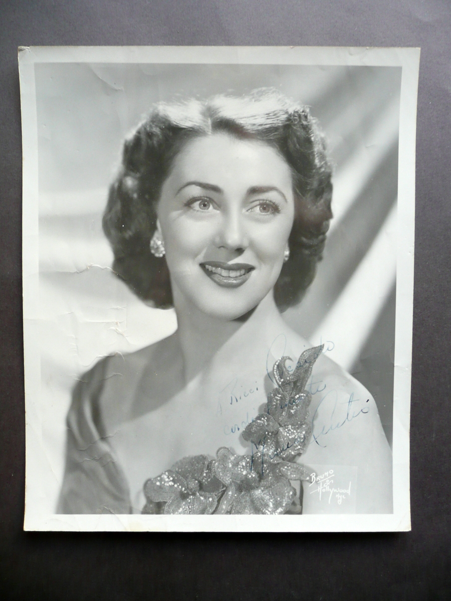 Autografo Maria Curtis Verna Soprano Grande Fotografia Bruno Hollywood Anni …