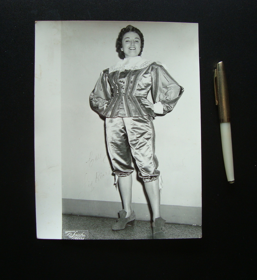 Autografo Maria Manni Jattoni Soprano Ballo in Maschera 1957 Comunale …