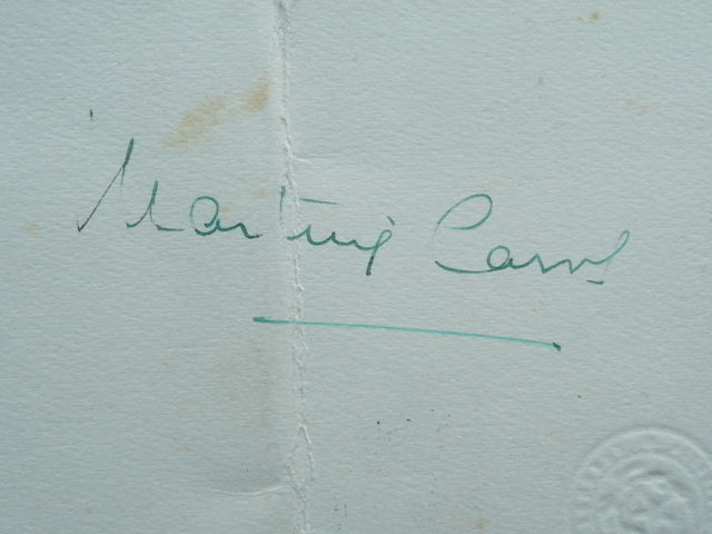 Autografo Martine Carol Invito Veglione Stampa Castello Estense Ferrara 1956