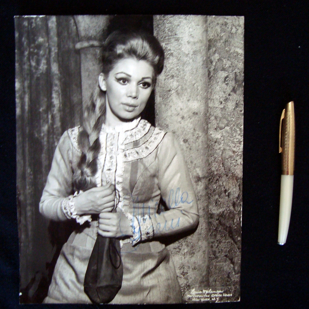 Autografo Mirella Freni Soprano Foto Melancon Metropolitan Opera NY Teatro