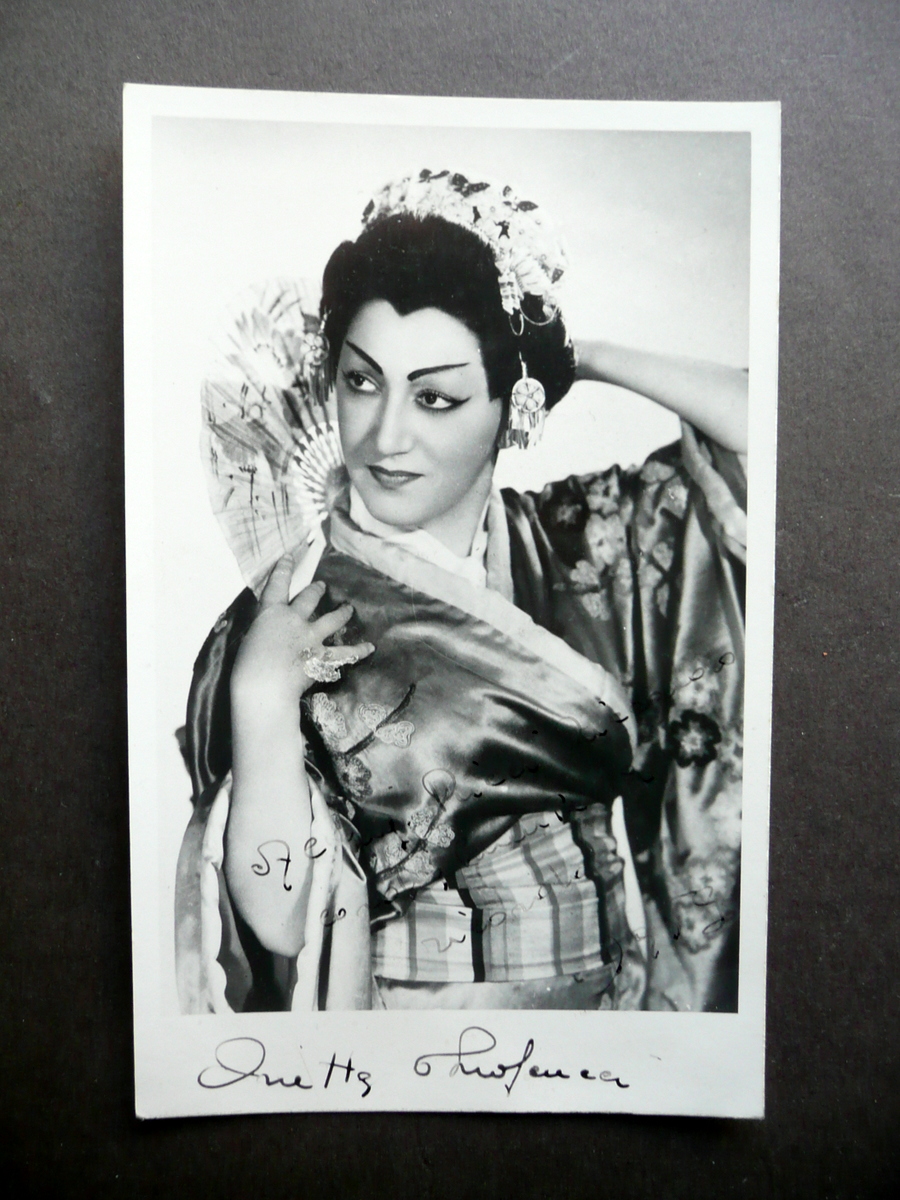 Autografo Orietta Moscucci Soprano Lirica Cartolina Postale 1959
