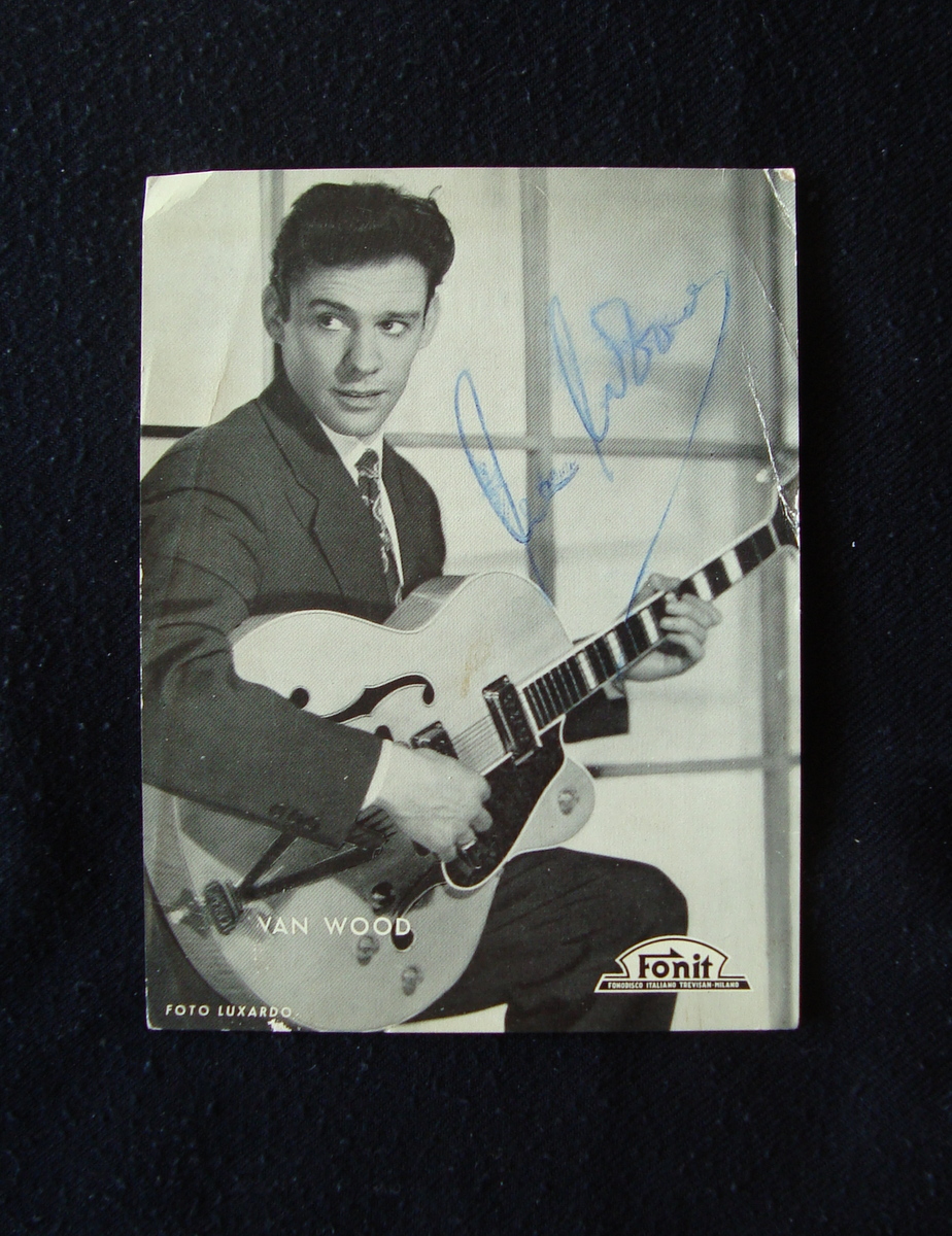 Autografo Peter Van Wood Chitarrista Astrologo Foto Luxardo