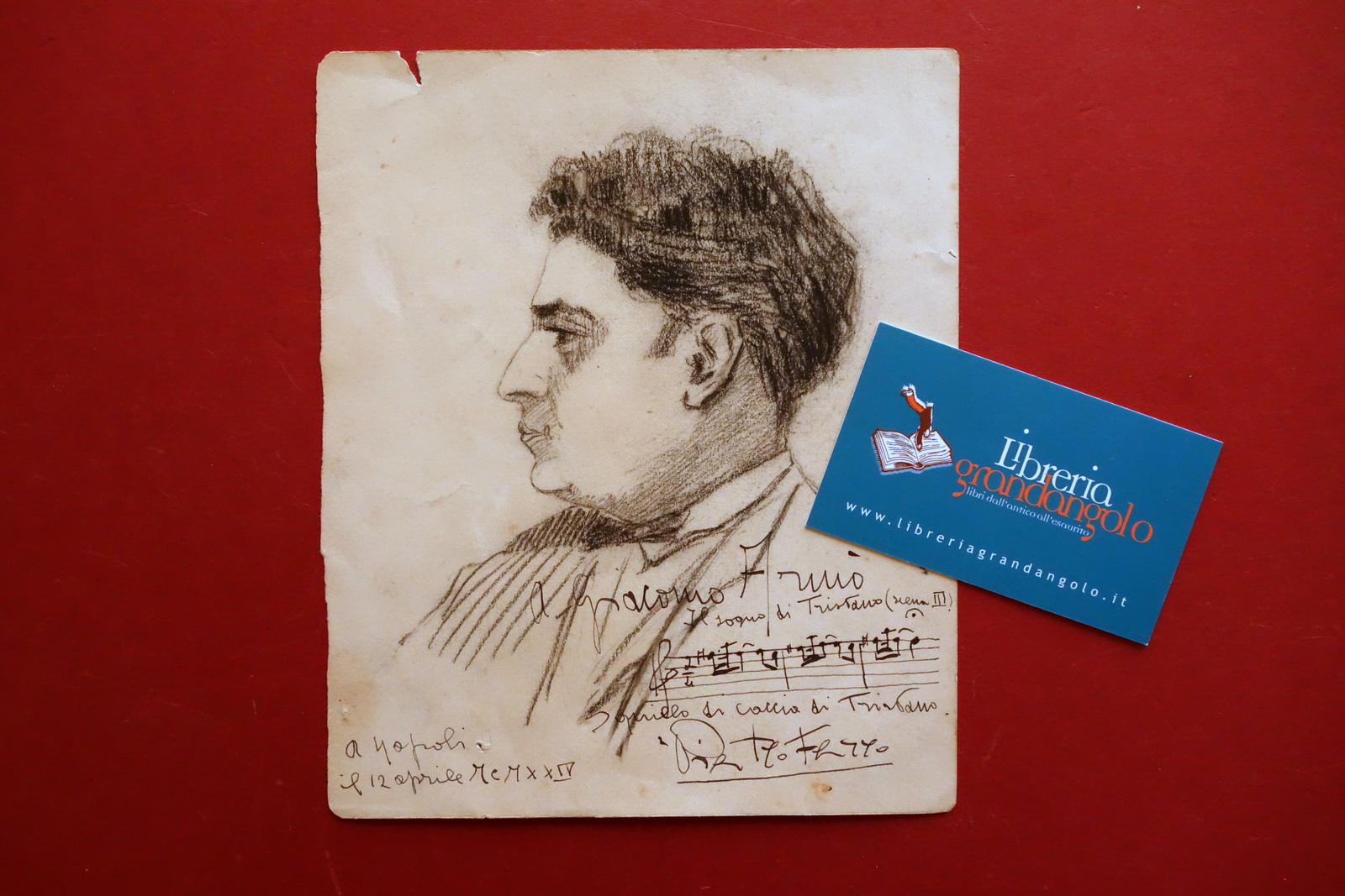 Autografo Pietro Ferro Compositore Rigo Musicale a G. Arnò Futurismo …