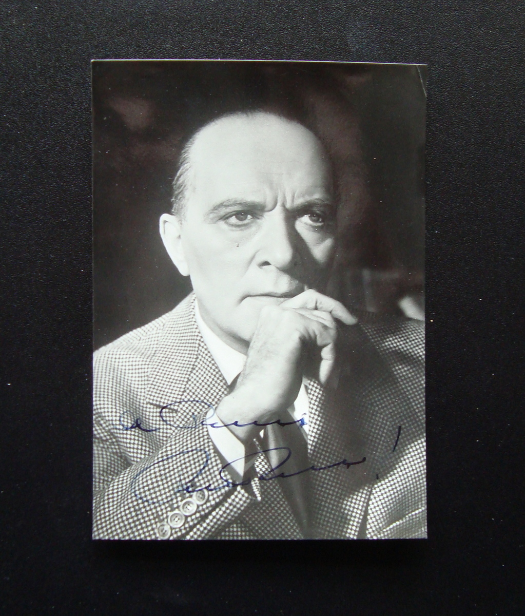 Autografo Renzo Ricci attore regista teatrale Foto Coppini Argenta