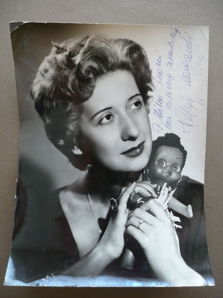 Autografo Vittoria Mongardi Fotografia Originale Luxardo 1954 Cantante Musica