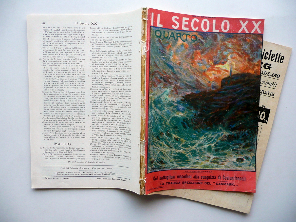 Battaglioni Macedoni Costantinopoli Ximenes Il Secolo XX Giugno 1909 Nomellini
