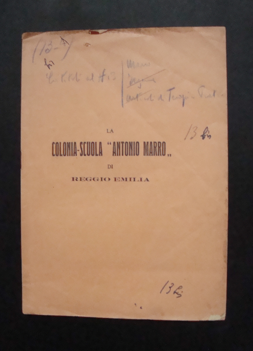 BERGAMINI LA COLONIA SCUOLA ANTONIO MARRO REGGIO EMILIA 1922 INFANZIA …