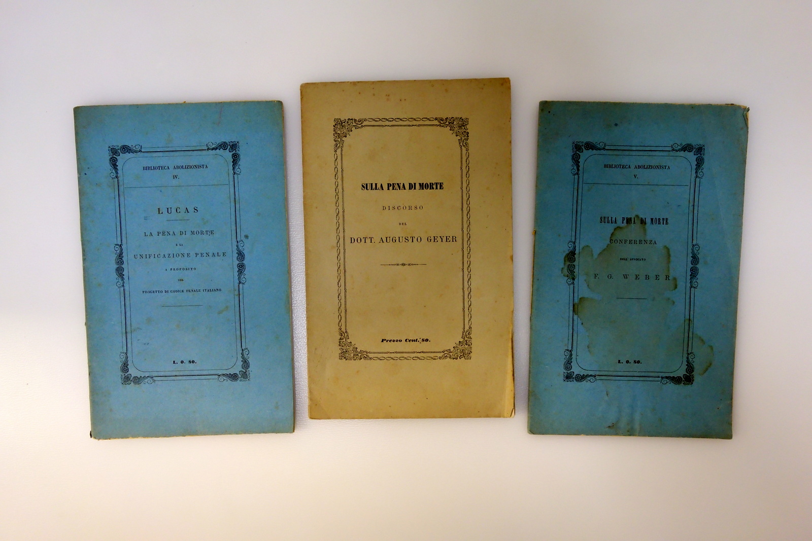 Biblioteca Abolizionista Pena di Morte 3 Fascicoli AA. VV. Tip. …