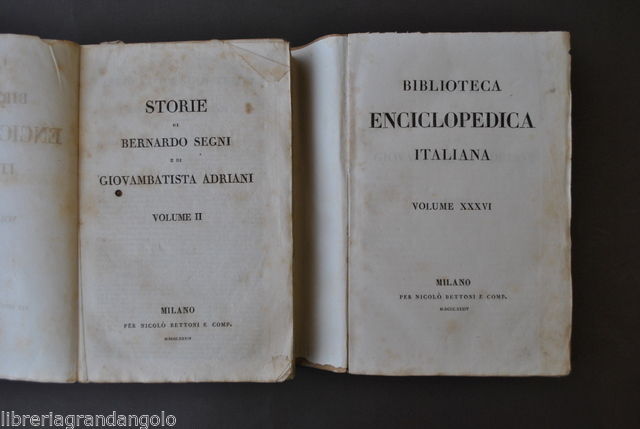 Biblioteca Enciclopedica Segni Storie Fiorentine Firenze Adriani Suoi Tempi 1834