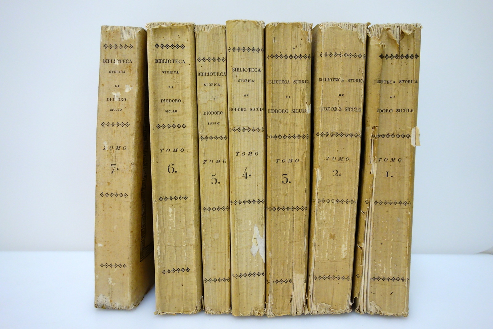 Biblioteca Storica di Diodoro Siculo Sonzogno Milano 1820-1822 7 Volumi …