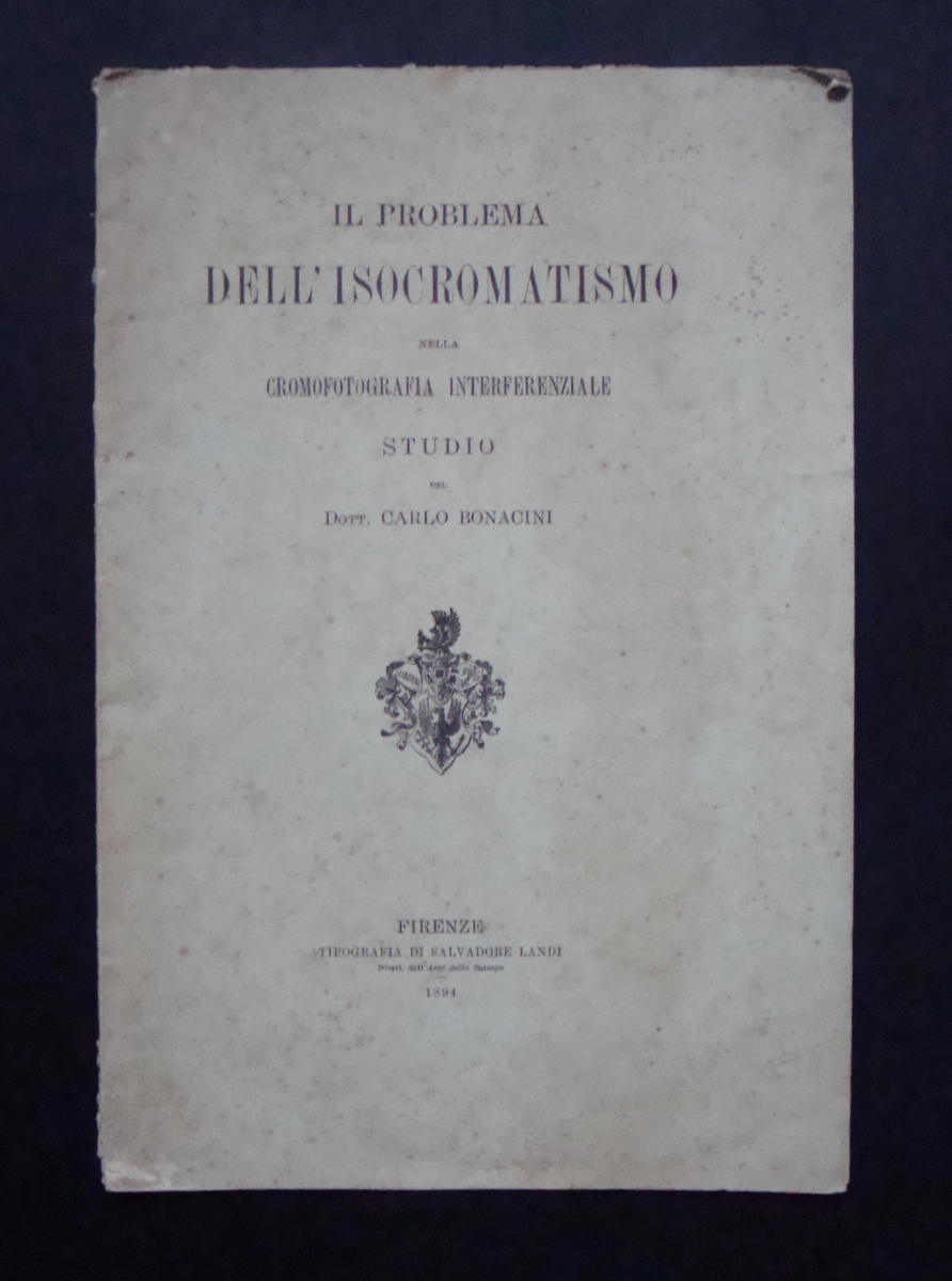 BONACINI ISOCROMATISMO NELLA CROMOFOTOGRAFIA INTERFERENZIALE LANDI 1894