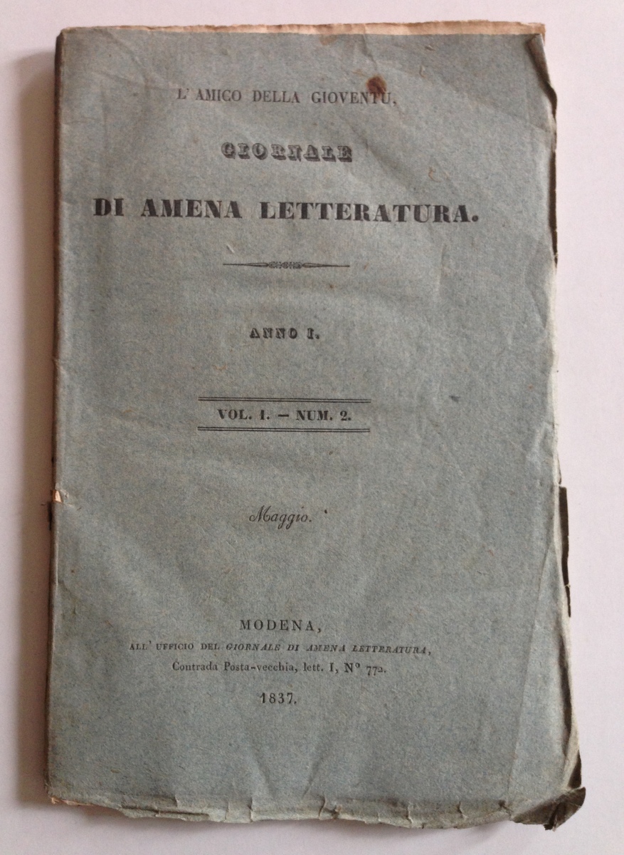 BOZOLI NOTIZIE BIOGRAFICHE DI ANTONIO CANOVA MODENA GIORNALE DI AMENA …