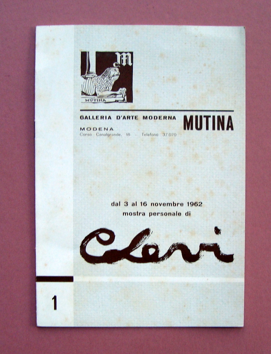 Brossura Mostra Carlo Levi testo Italo Calvino Galleria Mutina 1962
