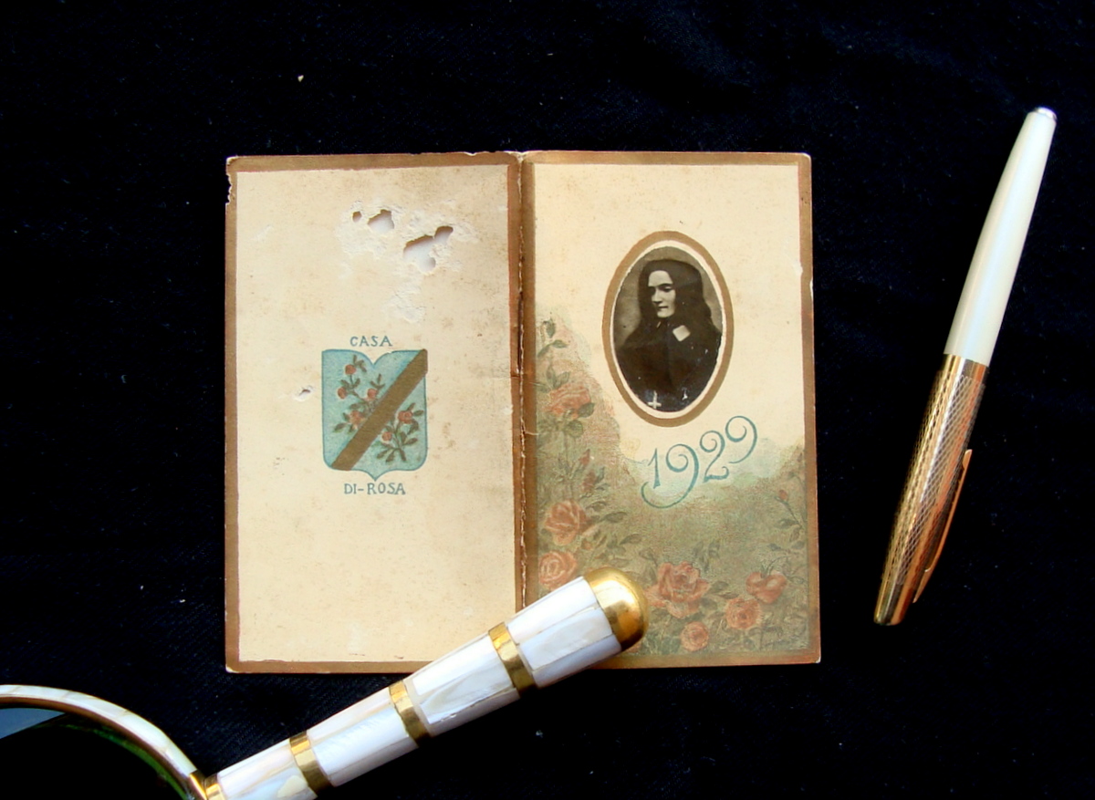 Calendarietto 1929 Santa Maria Crocefissa Brescia Casa di Rosa