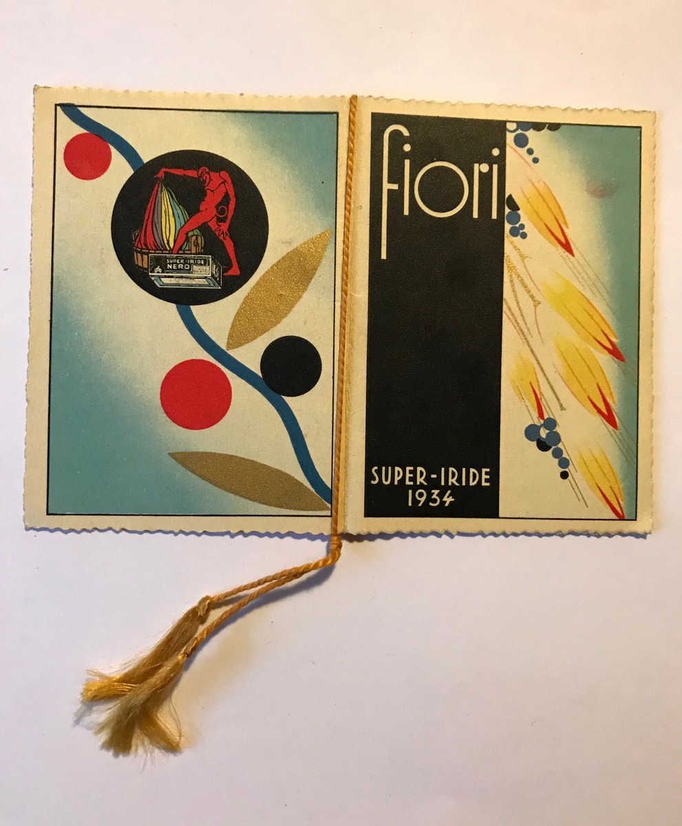 Calendarietto Barbiere Fiori Super Iride 1934