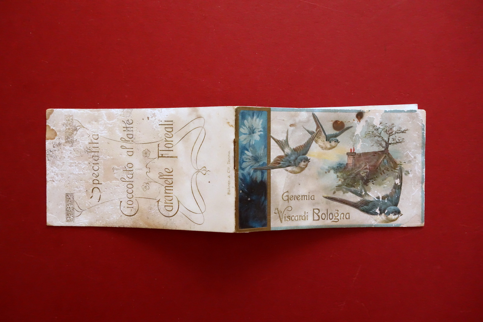 Calendarietto Geremia Viscardi Bologna Via Rizzoli 1905 Cioccolato Caramelle