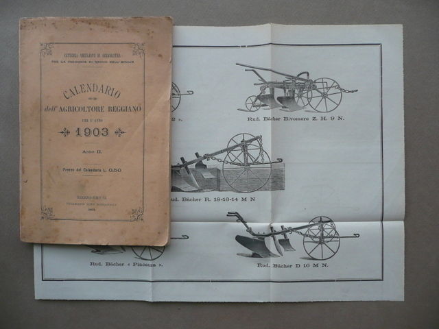 Calendario Dell'Agricoltore Reggiano Anno 1903 Bondavalli Latteria Massenzatico