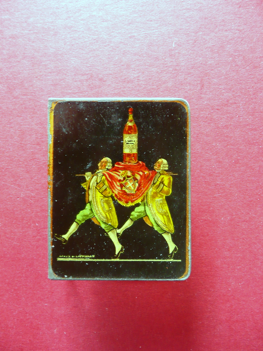 Cappiello Lito Latta Pubblicitaria Porta Fiammiferi Cognac Sarti Primo '900