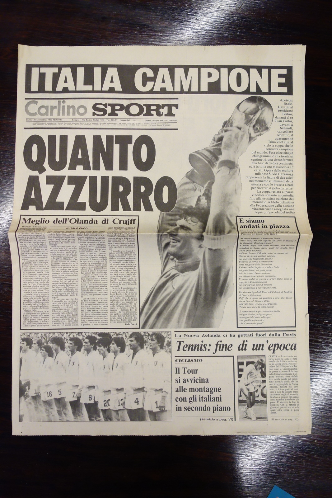 CARLINO SPORT ITALIA CAMPIONE MONDIALI CALCIO 1982 12/7/2006 COMPLETO