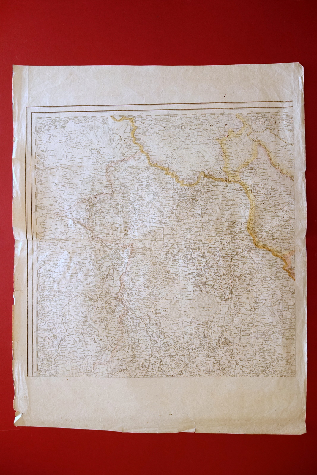 Carta Geografica Originale Ucraina Occidentale Kiev Est Europa Primo Ottocento