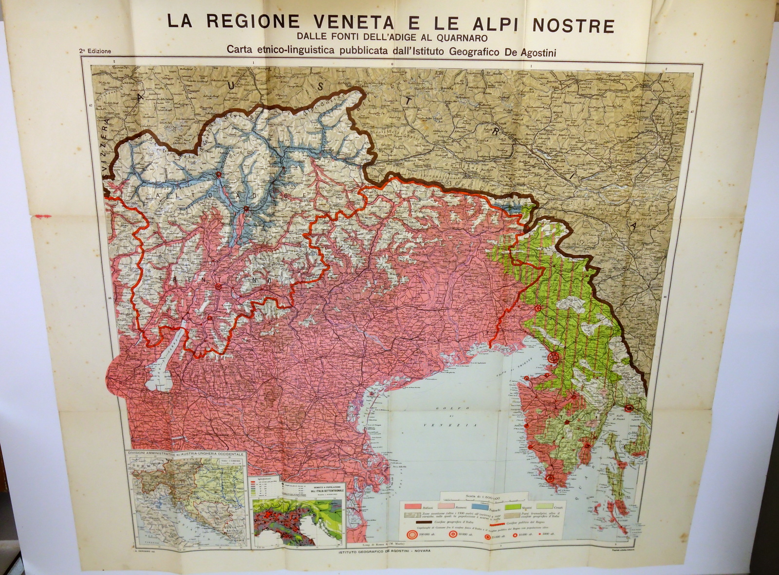 CARTA VENETO E ALPI DALL'ADIGE AL QUARNARO ISTITUTO GEOGRAFICO DE …
